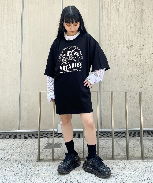 Candy Stripper（キャンディストリッパー）の「CEREMONY OF THE CANDY Tシャツ（Tシャツ/カットソー・レディース・ブラック/ブラウン/オフホワイト・2）」の3枚目の写真