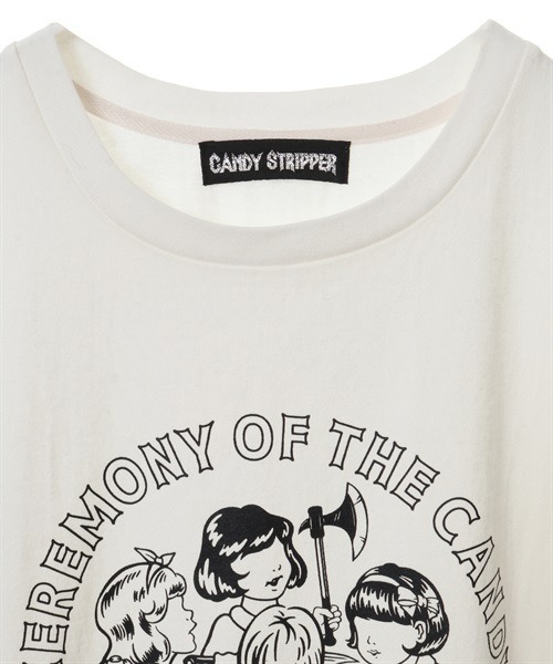 Candy Stripper（キャンディストリッパー）の「CEREMONY OF THE CANDY Tシャツ（Tシャツ/カットソー・レディース・ブラック/ブラウン/オフホワイト・2）」の12枚目の写真