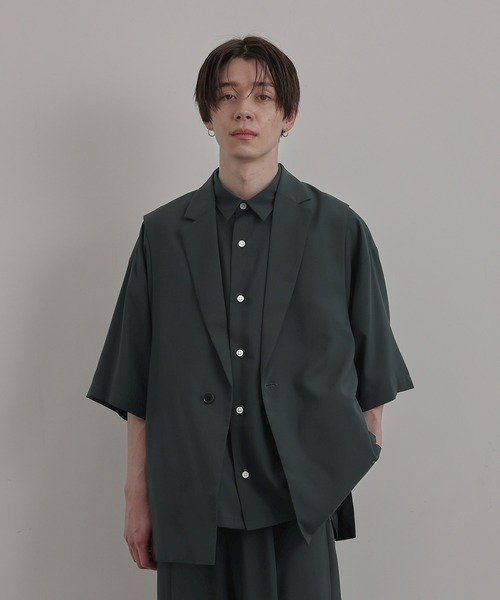 JUNRED(ジュンレッド)の「エアスルーテーラールーズベスト(ベスト・メンズ・ブラック/ベージュ/ブルー系その他4・S/M/L)」の2枚目の写真