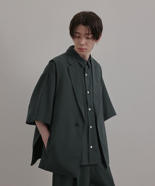 JUNRED(ジュンレッド)の「エアスルーテーラールーズベスト(ベスト・メンズ・ブラック/ベージュ/ブルー系その他4・S/M/L)」の5枚目の写真