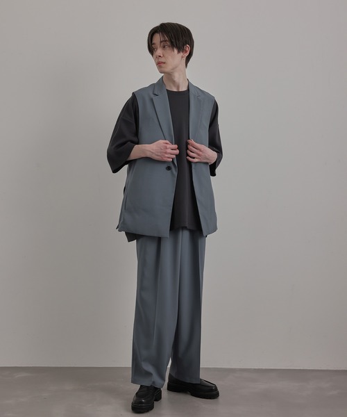 JUNRED(ジュンレッド)の「エアスルーテーラールーズベスト(ベスト・メンズ・ブラック/ベージュ/ブルー系その他4・S/M/L)」の11枚目の写真