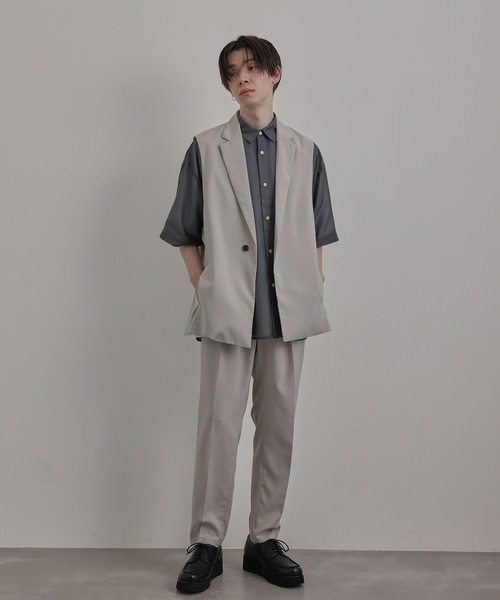 JUNRED(ジュンレッド)の「エアスルーテーラールーズベスト(ベスト・メンズ・ブラック/ベージュ/ブルー系その他4・S/M/L)」の14枚目の写真