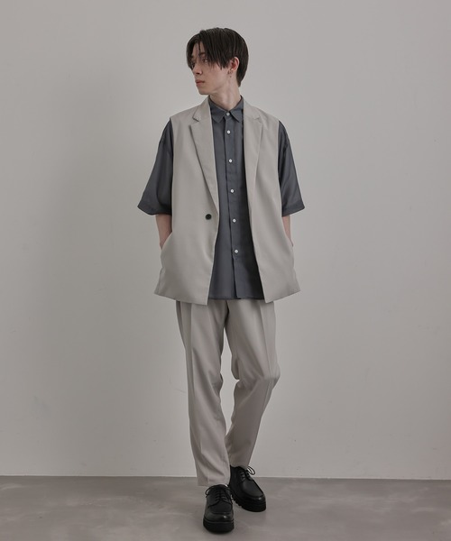 JUNRED(ジュンレッド)の「エアスルーテーラールーズベスト(ベスト・メンズ・ブラック/ベージュ/ブルー系その他4・S/M/L)」の15枚目の写真