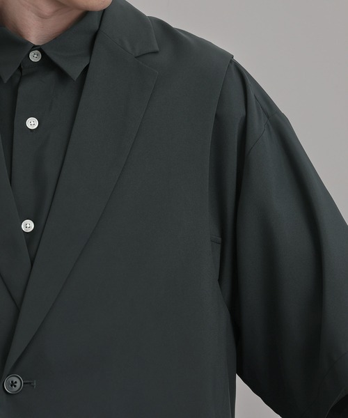 JUNRED(ジュンレッド)の「エアスルーテーラールーズベスト(ベスト・メンズ・ブラック/ベージュ/ブルー系その他4・S/M/L)」の19枚目の写真