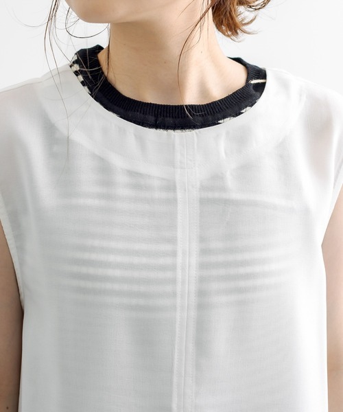 PUAL CE CIN（ピュアルセシン）の「【WEB限定】麻タッチ２WAYスリットワンピース（ワンピース・レディース・ブラック/オフホワイト・FREE）」の14枚目の写真