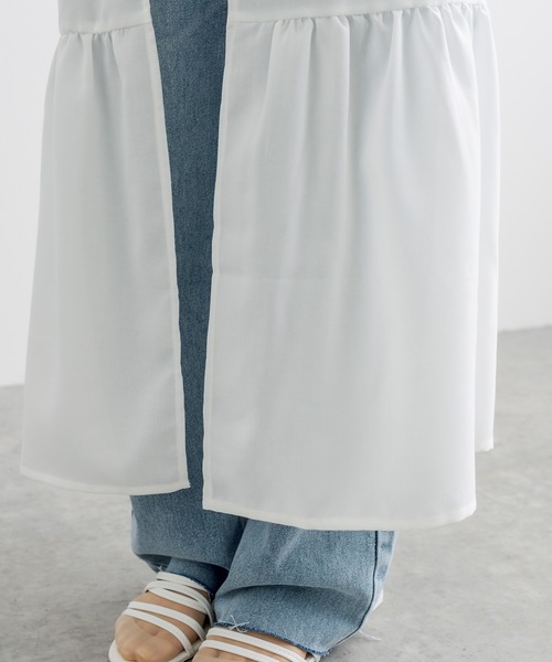 PUAL CE CIN（ピュアルセシン）の「【WEB限定】麻タッチ２WAYスリットワンピース（ワンピース・レディース・ブラック/オフホワイト・FREE）」の20枚目の写真