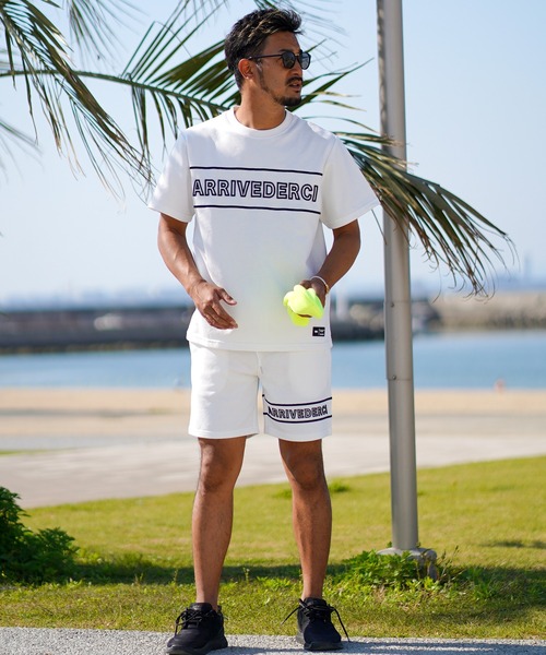 adamsJUGGLER(アダムスジャグラー)の「エンブロイダリーロゴスウェットショートパンツ(スウェットパンツ・メンズ・ホワイト/ブラック・S/M/L/XL)」の7枚目の写真