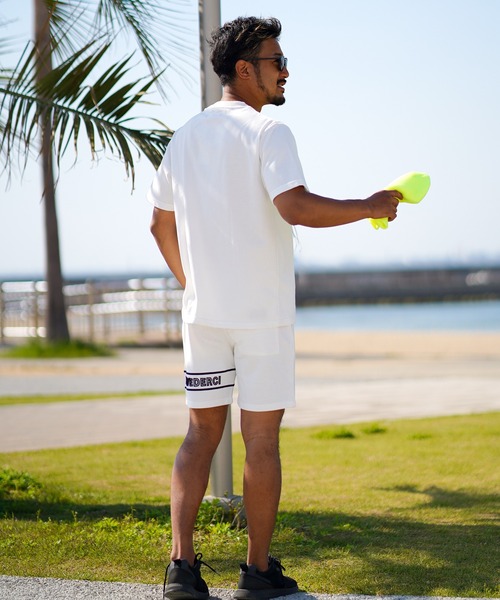 adamsJUGGLER(アダムスジャグラー)の「エンブロイダリーロゴスウェットショートパンツ(スウェットパンツ・メンズ・ホワイト/ブラック・S/M/L/XL)」の12枚目の写真