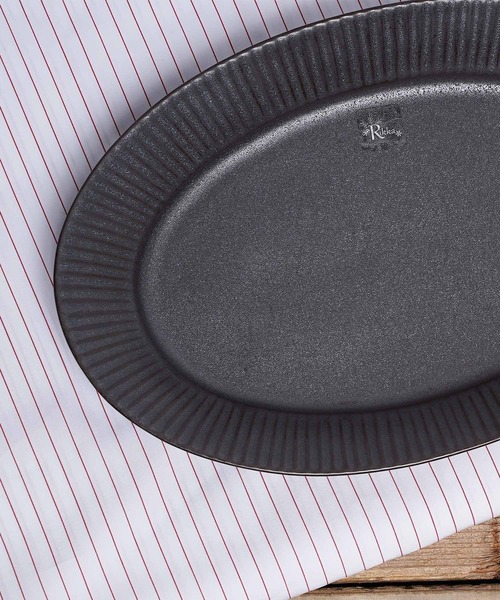 Rikkachic / リッカシック 協立陶器 ライン 楕円プレート L 皿 プレート オーバルプレート 色違い2枚セット Line plate pairL KRT（食器）｜salle de bal（サルデバル）