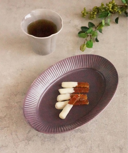 Rikkachic / リッカシック 協立陶器 ライン 楕円プレート L 皿