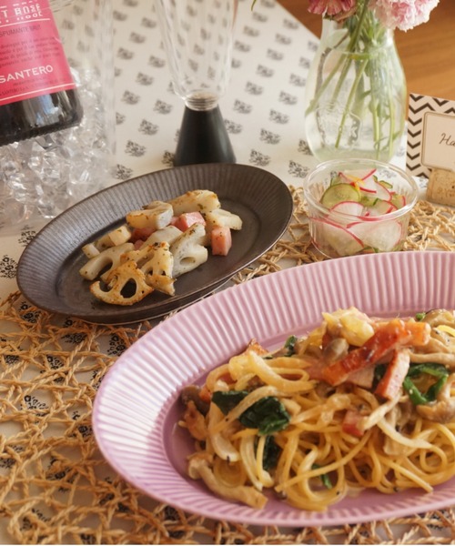 Rikkachic / リッカシック 協立陶器 ライン 楕円プレート L 皿