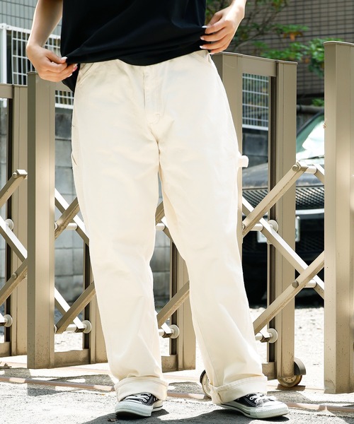 Wrangler（ラングラー）の「WRANGLER/ラングラー WORK PAINTER ワークペンタ―パンツ ワイドパンツ（デニムパンツ・メンズ・マスタード/ブラック/インディゴブルー/オフホワイト/グリーン/ダークインディゴブルー/ブラウン/ライトパープル/オレンジ/ラベンダー/ダークブルー・S/L/M/XL）」の20枚目の写真