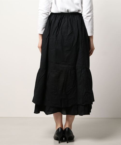 Samansa Mos2（サマンサ モスモス）の「裾ティアードスカート（スカート・レディース・キナリ/グリーン/ピンク/ブラック・ﾌﾘ-）」の6枚目の写真