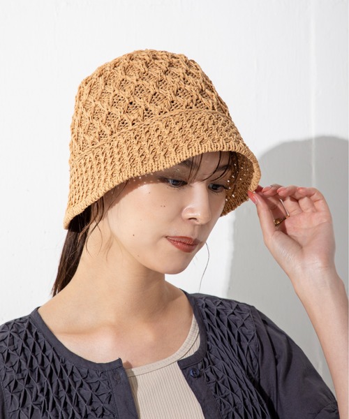 MILLION CARATS(ミリオンカラッツ)の「サマーバケットハット(ニットキャップ/ビーニー・レディース・ベージュ/オフホワイト・FREE)」の13枚目の写真