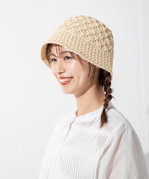MILLION CARATS(ミリオンカラッツ)の「サマーバケットハット(ニットキャップ/ビーニー・レディース・ベージュ/オフホワイト・FREE)」の12枚目の写真