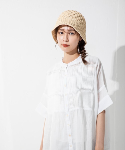 MILLION CARATS(ミリオンカラッツ)の「サマーバケットハット(ニットキャップ/ビーニー・レディース・ベージュ/オフホワイト・FREE)」の7枚目の写真