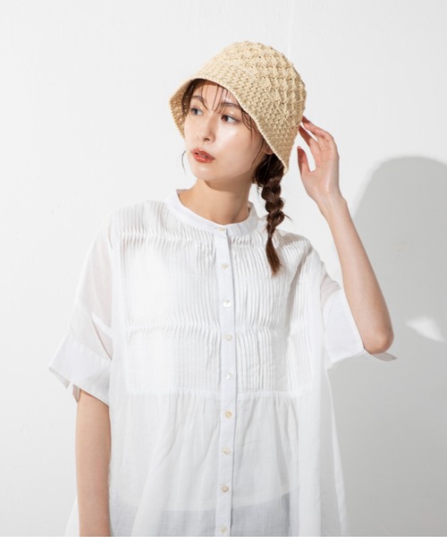 MILLION CARATS(ミリオンカラッツ)の「サマーバケットハット(ニットキャップ/ビーニー・レディース・ベージュ/オフホワイト・FREE)」の14枚目の写真