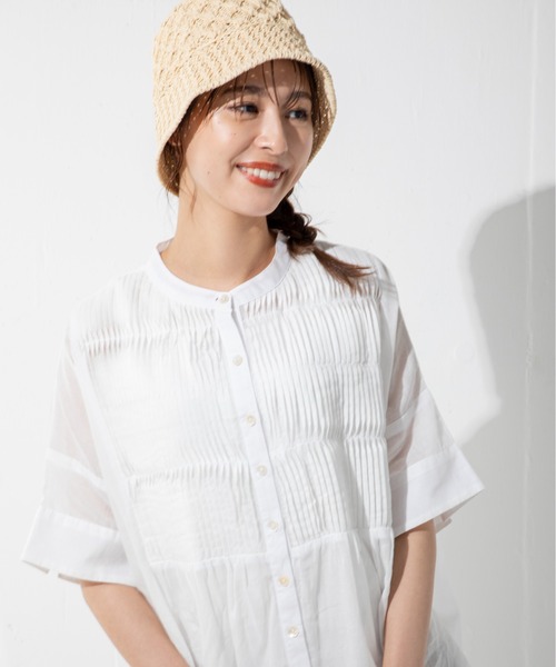 MILLION CARATS(ミリオンカラッツ)の「サマーバケットハット(ニットキャップ/ビーニー・レディース・ベージュ/オフホワイト・FREE)」の4枚目の写真