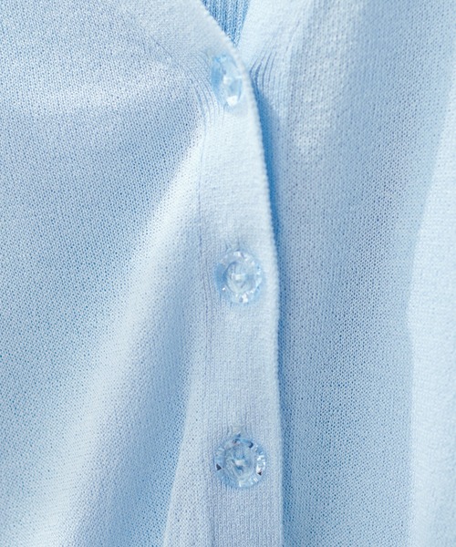 natural couture（ナチュラルクチュール）の「WEB限定/ほんのりシアーカーディガン＋タンクセット（アンサンブル・レディース・アイボリー/サックスブルー/グリーン/ピンク・FREE）」の8枚目の写真