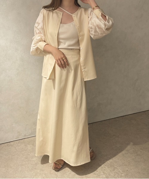 apres jour clair（アプレジュールクレア）の「【apres jour clair】袖切り替えブラウス【ZOZOTOWN限定アイテム】（シャツ/ブラウス・レディース・アイボリー/ベージュ・X-LARGE/フリー）」の8枚目の写真