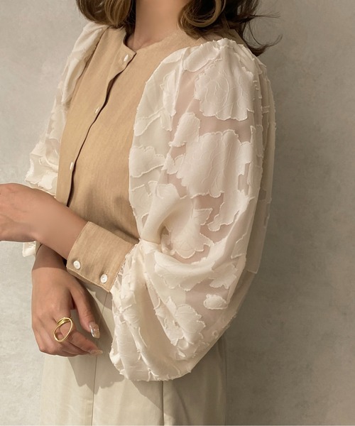 apres jour clair（アプレジュールクレア）の「【apres jour clair】袖切り替えブラウス【ZOZOTOWN限定アイテム】（シャツ/ブラウス・レディース・アイボリー/ベージュ・X-LARGE/フリー）」の15枚目の写真