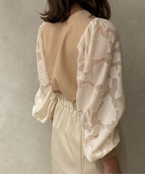 apres jour clair（アプレジュールクレア）の「【apres jour clair】袖切り替えブラウス【ZOZOTOWN限定アイテム】（シャツ/ブラウス・レディース・アイボリー/ベージュ・X-LARGE/フリー）」の16枚目の写真