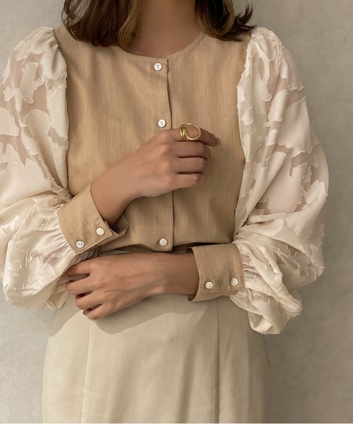 apres jour clair（アプレジュールクレア）の「【apres jour clair】袖切り替えブラウス【ZOZOTOWN限定アイテム】（シャツ/ブラウス・レディース・アイボリー/ベージュ・X-LARGE/フリー）」の22枚目の写真