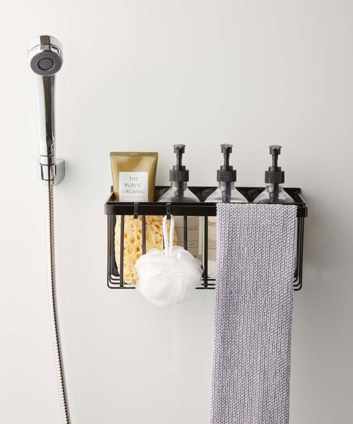 TIMELESS COMFORT(タイムレスコンフォート)の「tower (タワー) マグネットバスルームバスケット(バス/トイレグッズ)」|ブラック