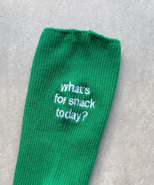 Loueme(ルエム)の「What′s for snack today ロゴ刺繍ソックス(ソックス/靴下・レディース・ホワイト/ブラック/ピンク/ブルー/グリーン/ホワイト系その他・FREE)」の18枚目の写真
