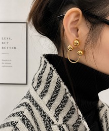 【 NOLITA / ノリータ 】 ボール×フープデザイン ピアス