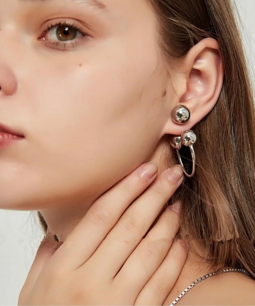 NOLITA LABORATORY(ノリータラボラトリー)の「【 NOLITA / ノリータ 】 ボール×フープデザイン ピアス(ピアス(両耳用)・レディース・シルバー/ゴールド・FREE)」の5枚目の写真