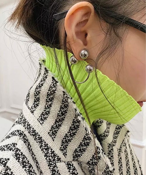 NOLITA LABORATORY(ノリータラボラトリー)の「【 NOLITA / ノリータ 】 ボール×フープデザイン ピアス(ピアス(両耳用)・レディース・シルバー/ゴールド・FREE)」の7枚目の写真