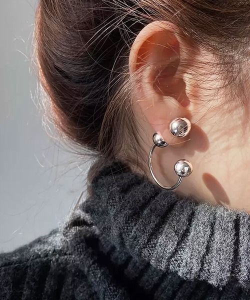 NOLITA LABORATORY(ノリータラボラトリー)の「【 NOLITA / ノリータ 】 ボール×フープデザイン ピアス(ピアス(両耳用)・レディース・シルバー/ゴールド・FREE)」の12枚目の写真