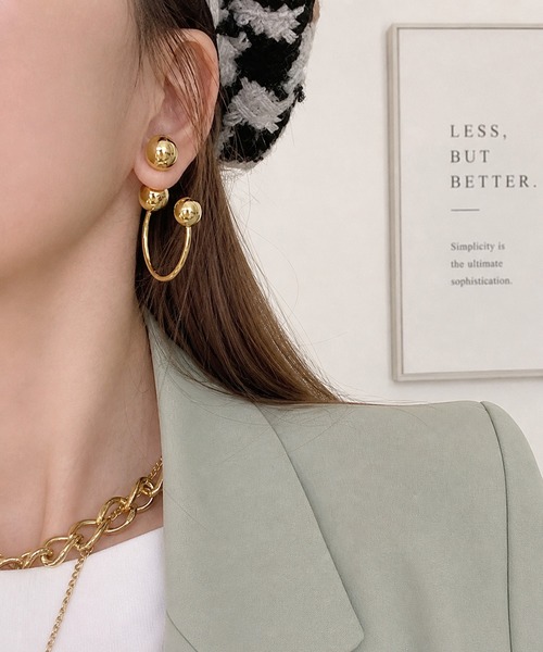 NOLITA LABORATORY(ノリータラボラトリー)の「【 NOLITA / ノリータ 】 ボール×フープデザイン ピアス(ピアス(両耳用)・レディース・シルバー/ゴールド・FREE)」の15枚目の写真