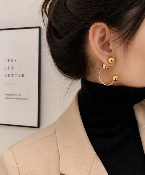 NOLITA LABORATORY(ノリータラボラトリー)の「【 NOLITA / ノリータ 】 ボール×フープデザイン ピアス(ピアス(両耳用)・レディース・シルバー/ゴールド・FREE)」の16枚目の写真