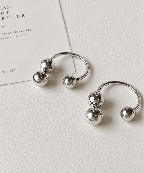 NOLITA LABORATORY(ノリータラボラトリー)の「【 NOLITA / ノリータ 】 ボール×フープデザイン ピアス(ピアス(両耳用)・レディース・シルバー/ゴールド・FREE)」の9枚目の写真