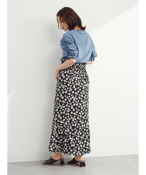 Sugar spoon（シュガースプーン）の「・SUGAR SPOON ギャザースリーブTシャツ（Tシャツ/カットソー・レディース・ブラック/オフホワイト/ブルー/グレイッシュベージュ・FREE）」の17枚目の写真