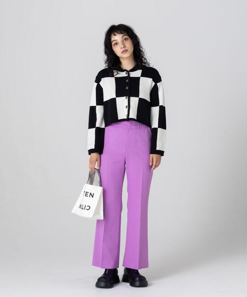 CITEN（シテン）の「＜CITEN＞センタープレス フレアパンツ Ⅱ（その他パンツ・レディース・ダークグレー/ケリー/パープル・S/M）」の10枚目の写真