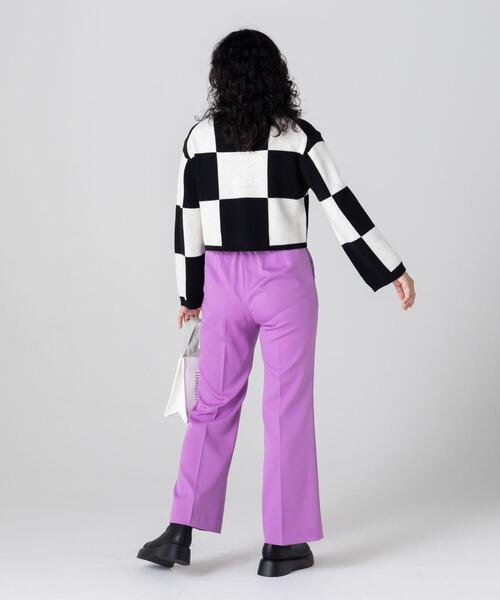 CITEN（シテン）の「＜CITEN＞センタープレス フレアパンツ Ⅱ（その他パンツ・レディース・ダークグレー/ケリー/パープル・S/M）」の4枚目の写真