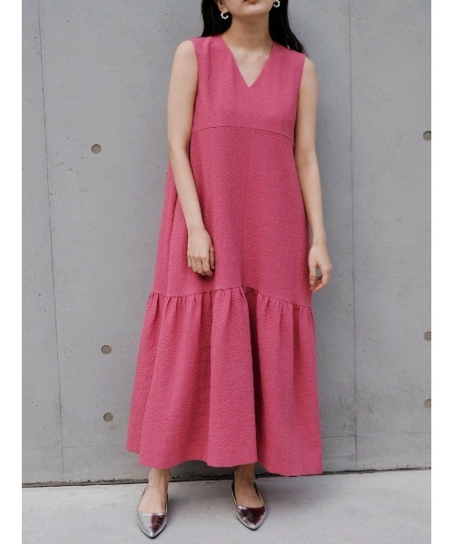 kaene（カエン）の「シュリンクオーバードレス（ドレス・レディース・ブラック/ピンク/ベージュ・1/2）」の3枚目の写真