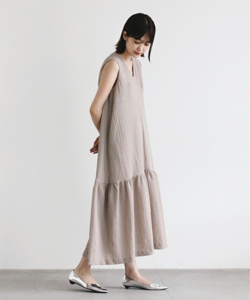 kaene（カエン）の「シュリンクオーバードレス（ドレス・レディース・ブラック/ピンク/ベージュ・1/2）」の8枚目の写真