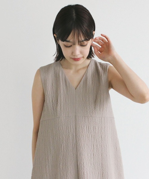 kaene（カエン）の「シュリンクオーバードレス（ドレス・レディース・ブラック/ピンク/ベージュ・1/2）」の11枚目の写真