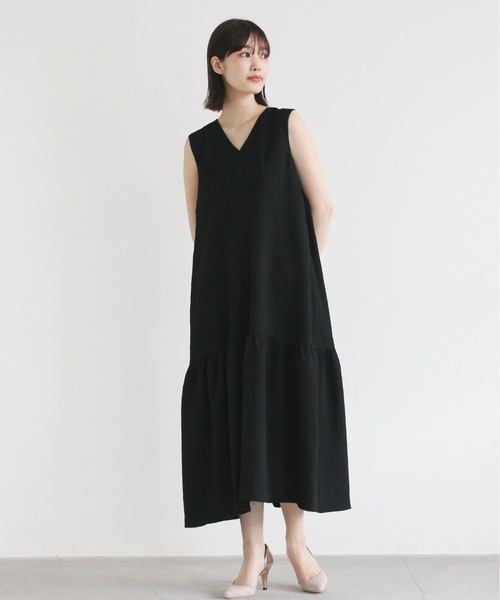 kaene（カエン）の「シュリンクオーバードレス（ドレス・レディース・ブラック/ピンク/ベージュ・1/2）」の14枚目の写真