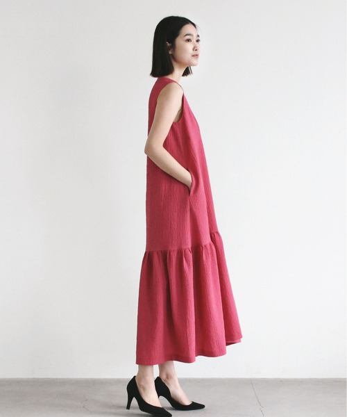 kaene（カエン）の「シュリンクオーバードレス（ドレス・レディース・ブラック/ピンク/ベージュ・1/2）」の20枚目の写真