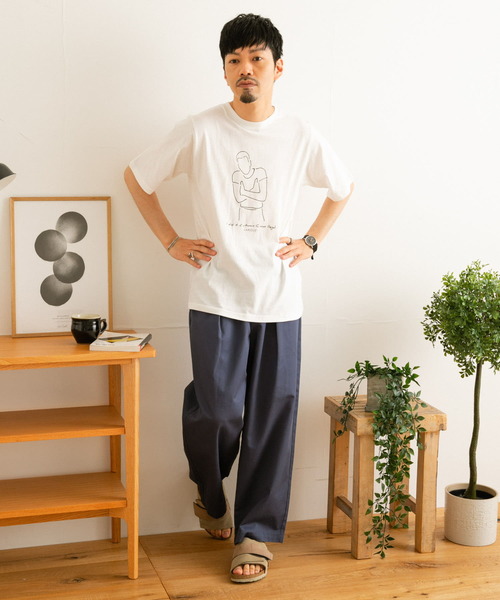ITEMS URBANRESEARCH（アイテムズ アーバンリサーチ）の「TCワンタックパンツ（その他パンツ・メンズ・ベージュ/グレー/ブルー・MEDIUM/LARGE）」の9枚目の写真