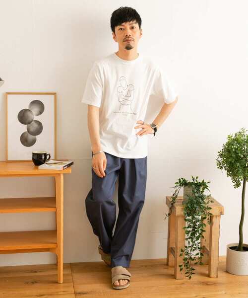 ITEMS URBANRESEARCH（アイテムズ アーバンリサーチ）の「TCワンタックパンツ（その他パンツ・メンズ・ベージュ/グレー/ブルー・MEDIUM/LARGE）」の17枚目の写真