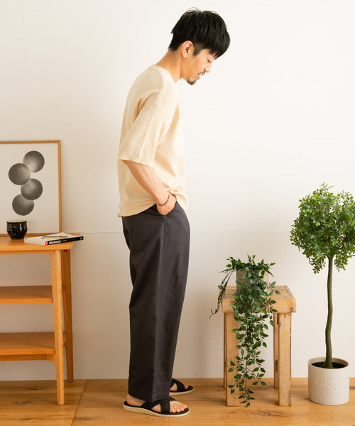 ITEMS URBANRESEARCH（アイテムズ アーバンリサーチ）の「TCワンタックパンツ（その他パンツ・メンズ・ベージュ/グレー/ブルー・MEDIUM/LARGE）」の22枚目の写真