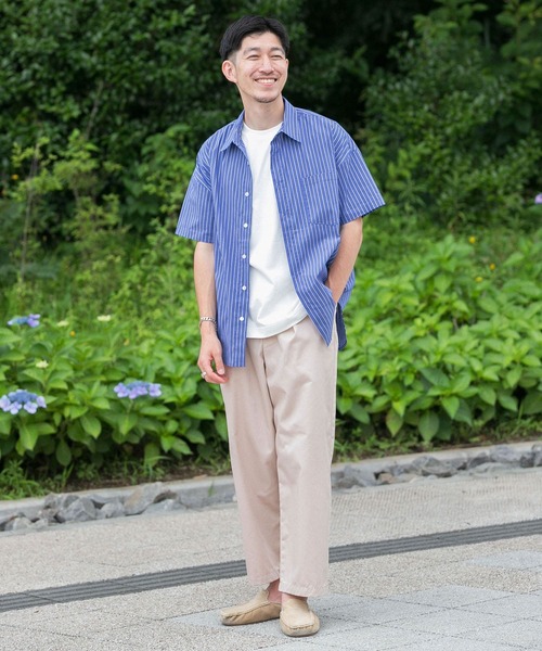 ITEMS URBANRESEARCH（アイテムズ アーバンリサーチ）の「TCワンタックパンツ（その他パンツ・メンズ・ベージュ/グレー/ブルー・MEDIUM/LARGE）」の11枚目の写真