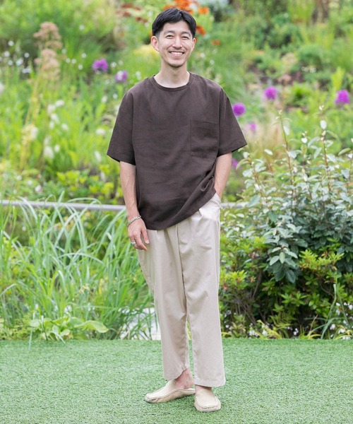 ITEMS URBANRESEARCH（アイテムズ アーバンリサーチ）の「TCワンタックパンツ（その他パンツ・メンズ・ベージュ/グレー/ブルー・MEDIUM/LARGE）」の19枚目の写真