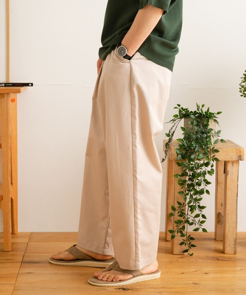 ITEMS URBANRESEARCH（アイテムズ アーバンリサーチ）の「TCワンタックパンツ（その他パンツ・メンズ・ベージュ/グレー/ブルー・MEDIUM/LARGE）」の7枚目の写真